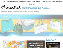 Tablet Screenshot of maxpack.com
